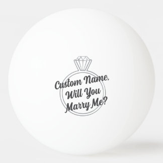 Pelota De Ping Pong Propuesta Personalizada | ¿Te Casarás Conmigo?
