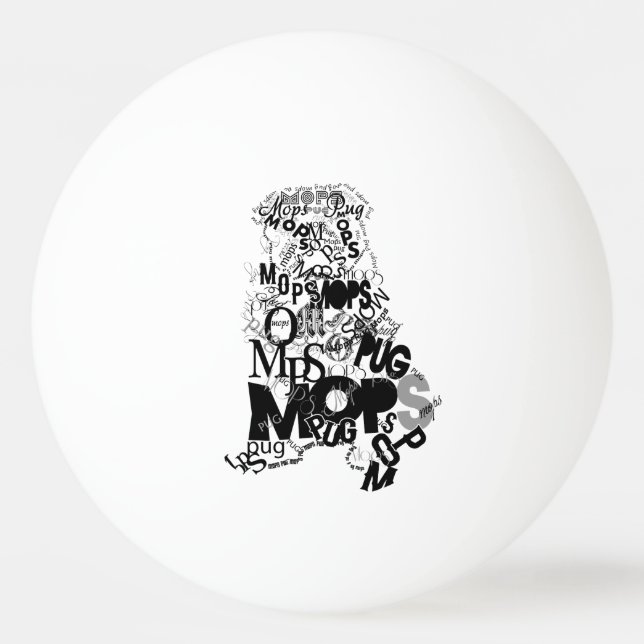 Pelota De Ping Pong Pug (Anverso)
