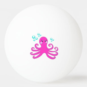 Pelota De Ping Pong Pulpo Rosa