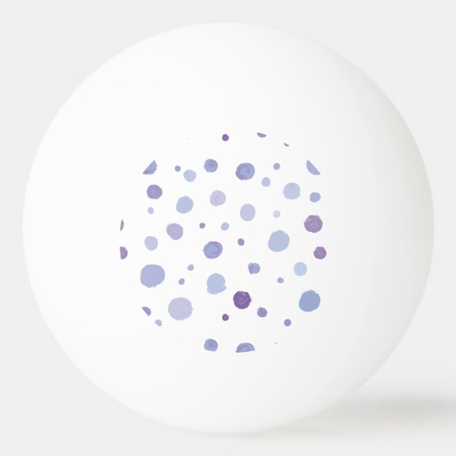 Pelota De Ping Pong puntos de polka pintados a mano (Anverso)