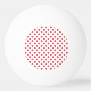 Pelota De Ping Pong Puntos de polka rosa coral por Shirley Taylor