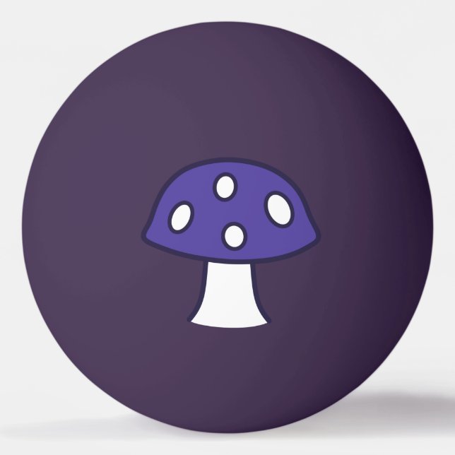 Pelota De Ping Pong Purple Mushroom Ping Pong Ball (Anverso)