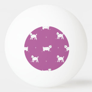 Pelota De Ping Pong Púrpura de cangrejo: patrón retro monocromo