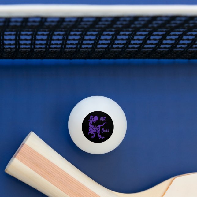 Pelota De Ping Pong Púrpura Trex el jefe Dino (Mesa)