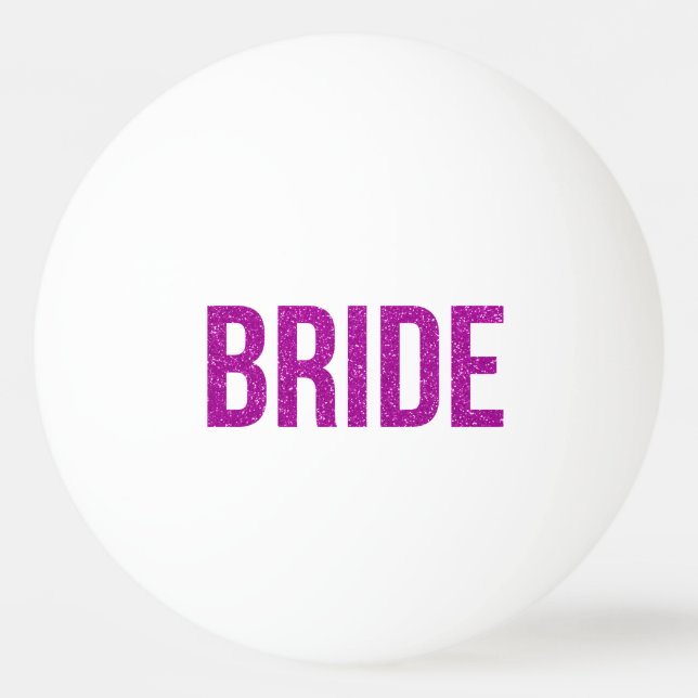 Pelota De Ping Pong Purpurina Bride Pink (Anverso)
