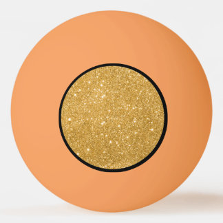 Pelota De Ping Pong Purpurina Gold Sparkles