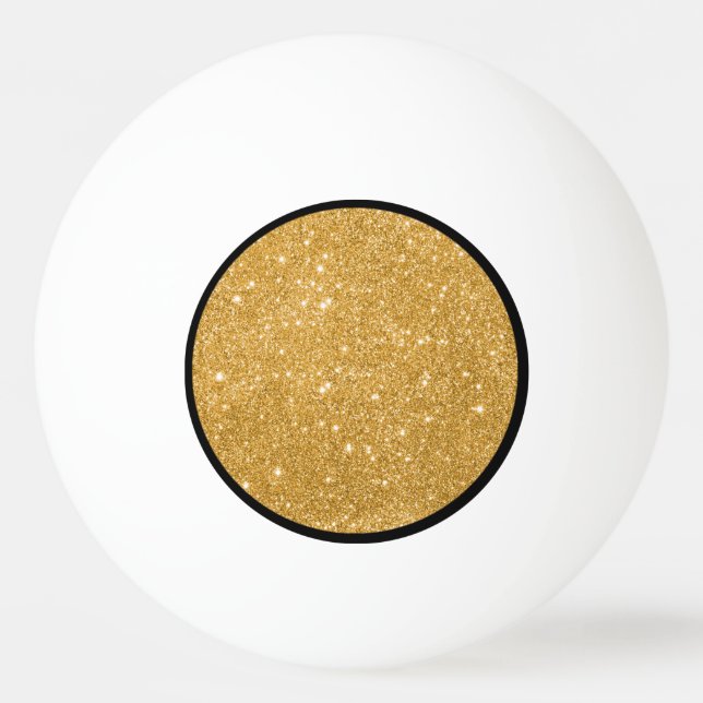 Pelota De Ping Pong Purpurina Gold Sparkles (Reverso)