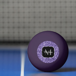 Pelota De Ping Pong Purpurina morado ultravioleta chispa Monograma