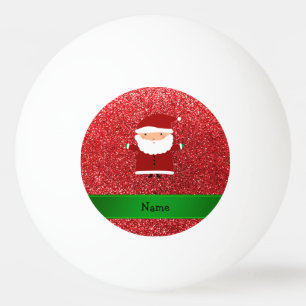 Pelota De Ping Pong Purpurina rojo conocido personalizado de santa