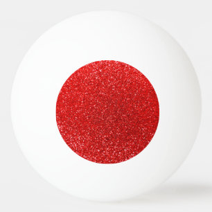 Pelota De Ping Pong Purpurina rojo de neón