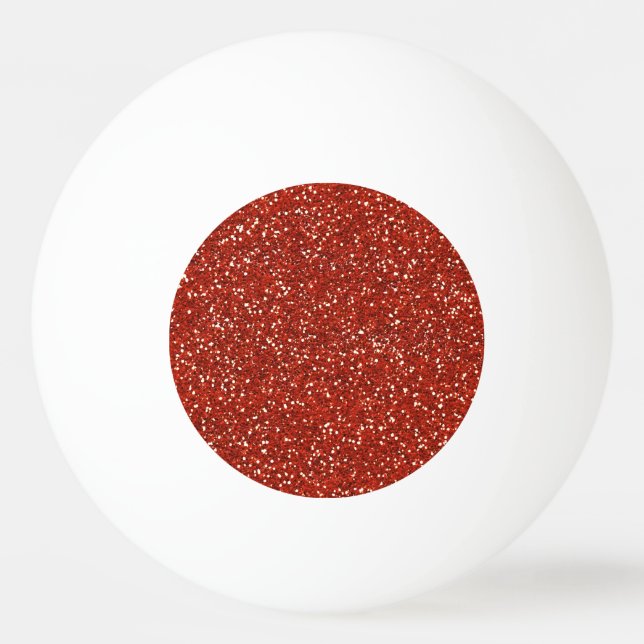 Pelota De Ping Pong Purpurina rojo elegante (Anverso)