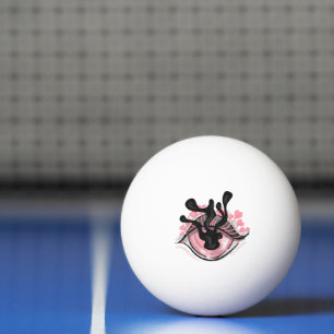 Pelota De Ping Pong Quédese raro Gótico Ojo Rosa Espectacular Horror W