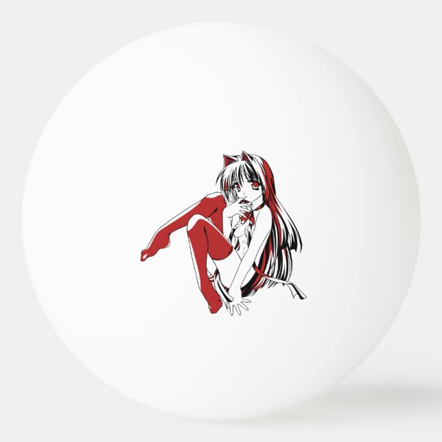 Pelota De Ping Pong R & B Manga, Neko Catgirl Furry Loli Anime (Anverso)