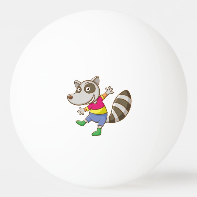 Pelota De Ping Pong Raccoon personalizado (Reverso)