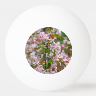 Pelota De Ping Pong Rama delgada con flores manzana