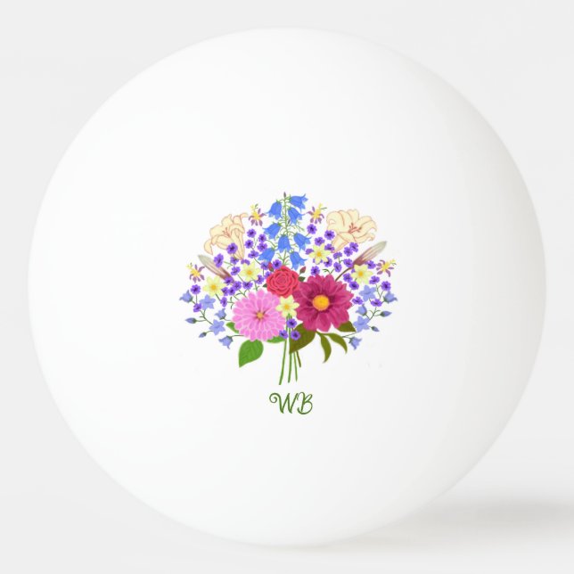 Pelota De Ping Pong Ramo de flores (Anverso)