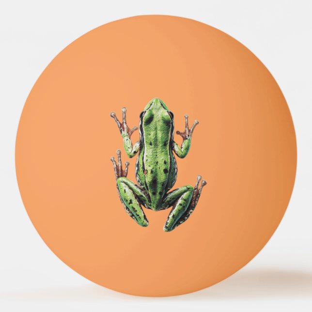 Pelota De Ping Pong Rana gateando (Anverso)