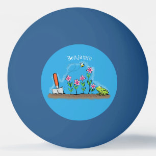 Pelota De Ping Pong Rana y abeja en el ilustracion personalizado de ja