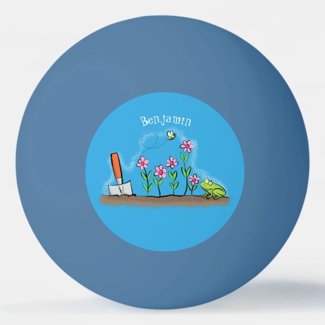 Pelota De Ping Pong Rana y abeja en el ilustracion personalizado de ja (Anverso)
