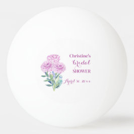 Pelota De Ping Pong Ranunculus y Anemones Personalizable Bridal Shower