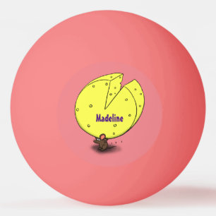 Pelota De Ping Pong Ratón blanco con ilustracion personalizado de ques