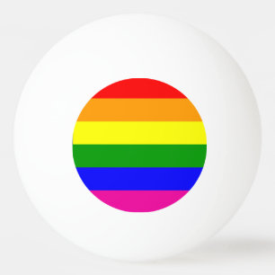 Pelota De Ping Pong Rayas arcoiris