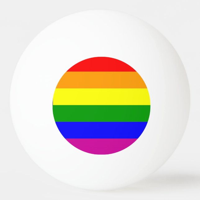 Pelota De Ping Pong Rayas arcoiris (Anverso)