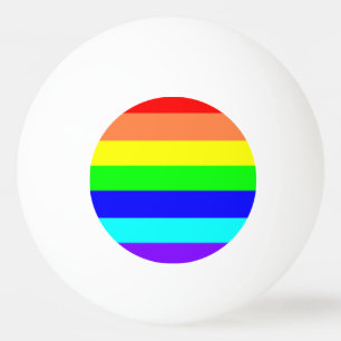 Pelota De Ping Pong Rayas arcoiris