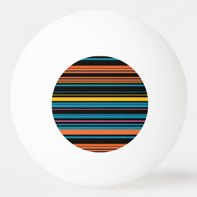 Pelota De Ping Pong Rayas azules negras lindas (Anverso)