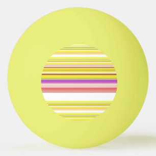 Pelota De Ping Pong Rayas blancas y amarillas lindas