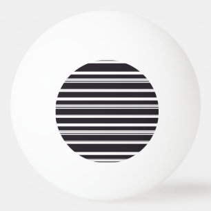 Pelota De Ping Pong Rayas blancas y negras lindas