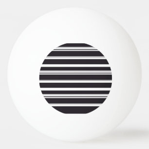 Pelota De Ping Pong Rayas blancas y negras lindas