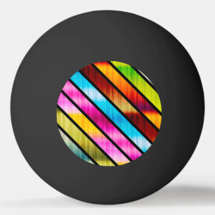 Pelota De Ping Pong Rayas coloridas lindas