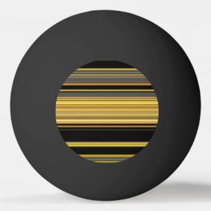 Pelota De Ping Pong Rayas doradas negras lindas