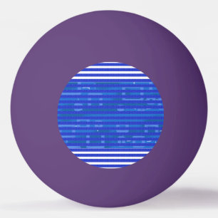 Pelota De Ping Pong Rayas Geométricas Blancas Azules Geniales