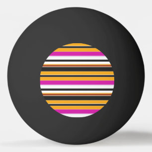 Pelota De Ping Pong Rayas naranjas negras lindas