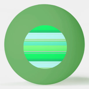 Pelota De Ping Pong Rayas verdes aqua lindas