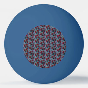 Pelota De Ping Pong Red Daisies
