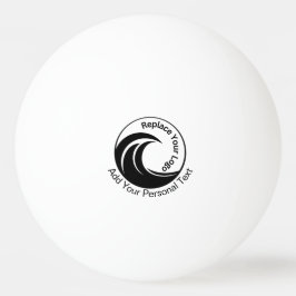 Pelota De Ping Pong Reemplazar logotipo minimalista y texto personaliz