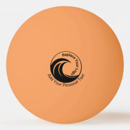 Pelota De Ping Pong Reemplazar logotipo minimalista y texto personaliz