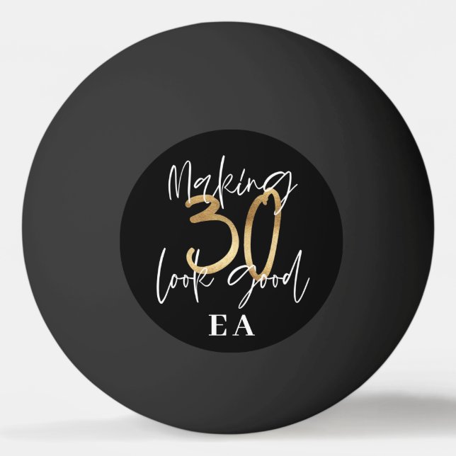 Pelota De Ping Pong Regalo de favores personalizado por 30 cumpleaños (Anverso)