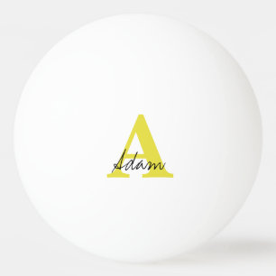 Pelota De Ping Pong Regalo de nombre personalizado de Monogramas Gold