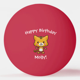 Pelota De Ping Pong Regalo de Personalizado Feliz Cumpleaños Gato