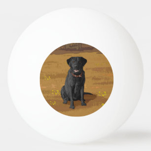Pelota De Ping Pong Regalo del amante del perro del labrador negro