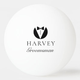 Pelota De Ping Pong Regalo Groomsman Simple Bow Tie Minimal