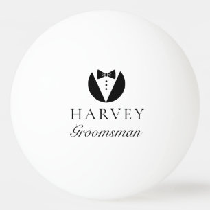 Pelota De Ping Pong Regalo Groomsman Simple Bow Tie Minimal