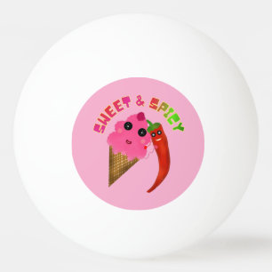 Pelota De Ping Pong Regalo personalizado Helado y Chile Dulce 