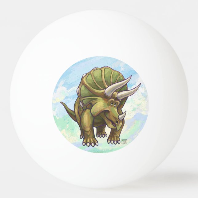 Pelota De Ping Pong Regalos y accesorios del Triceratops (Reverso)