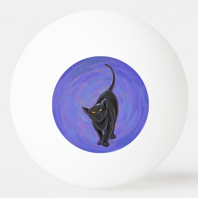 Pelota De Ping Pong Regalos y accesorios para gatos negros (Reverso)