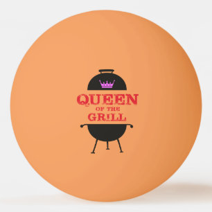 Pelota De Ping Pong Reina Del Grill, Rojo De La Corona Rosa